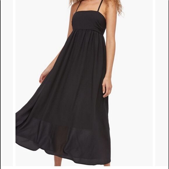 JustFab Women's Empire Maxi Dress in Black Size M NWT - Picture 3 of 6